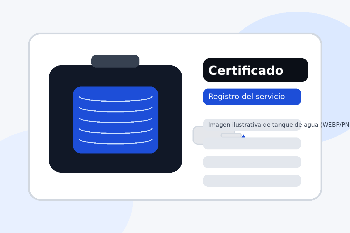 Certificado de limpieza y desinfección de tanque de agua